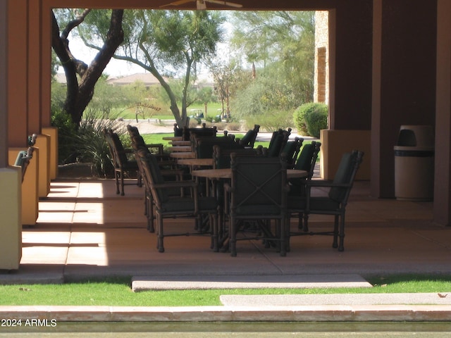 view of dining area