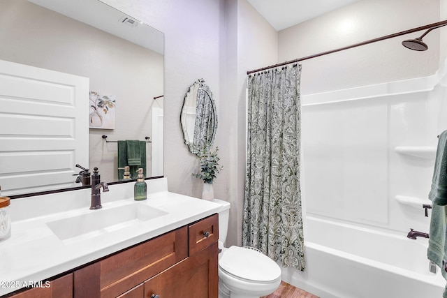 1335 W Via Del Oro, San Tan Valley, AZ 85140 - bathroom with vanity, toilet, and shower / tub combo
