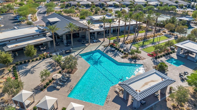 1335 W Via Del Oro, San Tan Valley, AZ 85140 - aerial view of residential area featuring a pool area