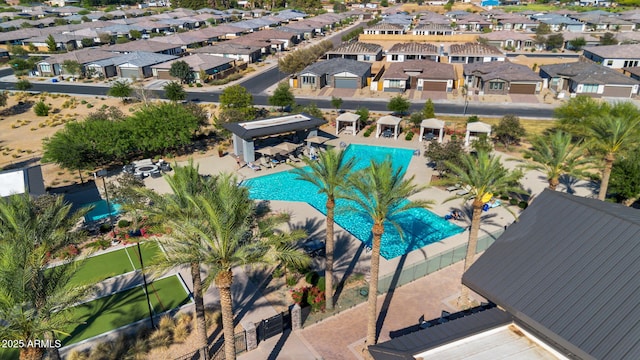 1335 W Via Del Oro, San Tan Valley, AZ 85140 - aerial view of residential area featuring a pool area
