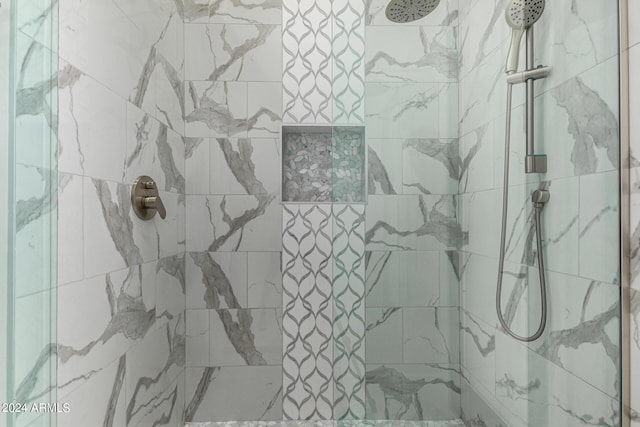 room details with tiled shower