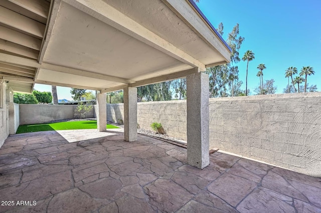 view of patio with a fenced backyard