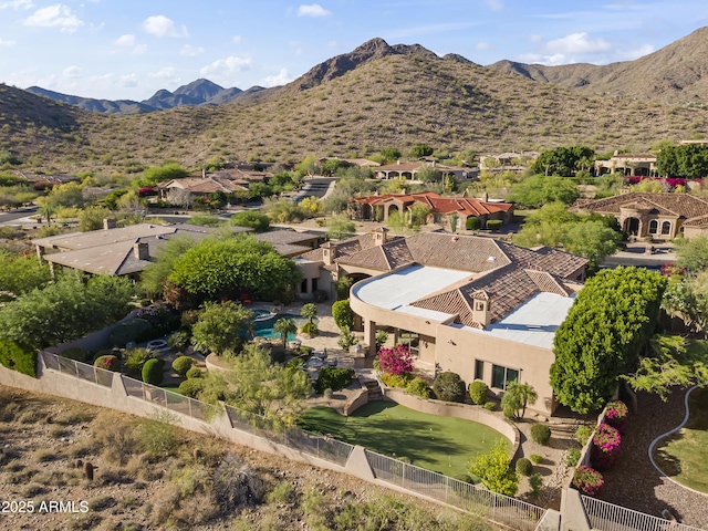 13249 E Summit Dr, Scottsdale, AZ 85259 - aerial perspective of suburban area with a mountain backdrop