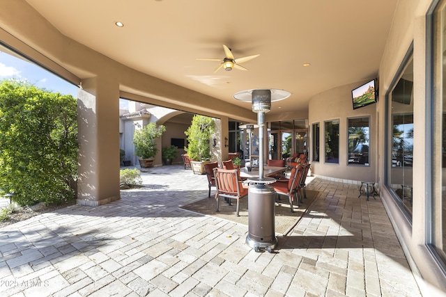 13249 E Summit Dr, Scottsdale, AZ 85259 - view of patio featuring a ceiling fan