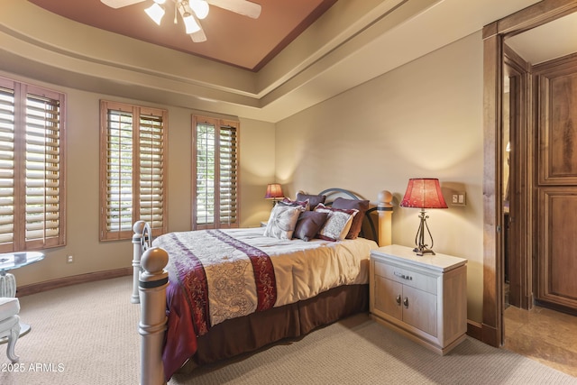 13249 E Summit Dr, Scottsdale, AZ 85259 - bedroom featuring light carpet, multiple windows, and baseboards