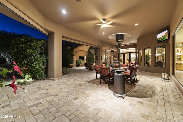 13249 E Summit Dr, Scottsdale, AZ 85259 - view of patio featuring ceiling fan and outdoor dining area