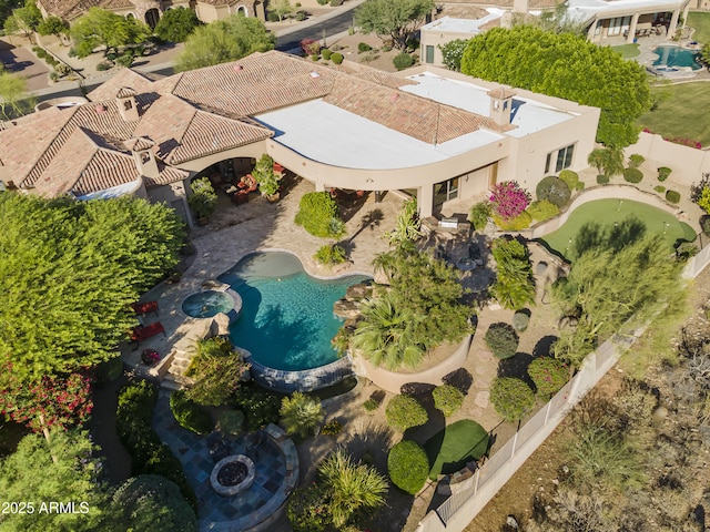 13249 E Summit Dr, Scottsdale, AZ 85259 - aerial view of property and surrounding area with a pool