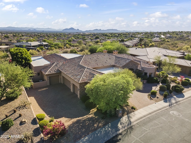 13249 E Summit Dr, Scottsdale, AZ 85259 - aerial perspective of suburban area featuring a mountainous background
