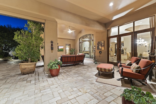 13249 E Summit Dr, Scottsdale, AZ 85259 - common area featuring a towering ceiling and recessed lighting