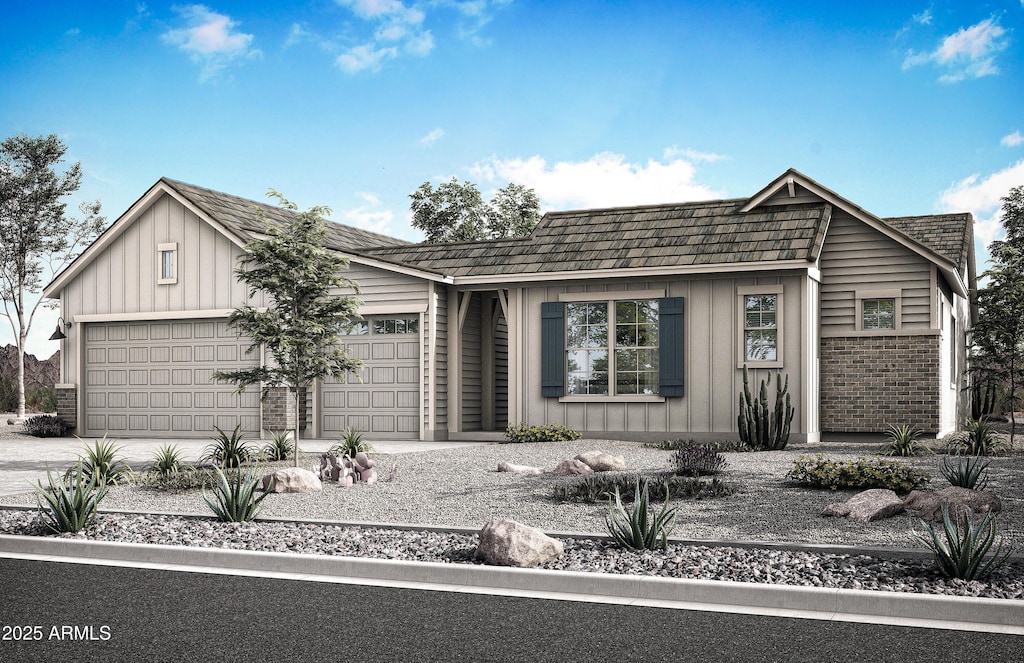 view of front of home featuring a garage