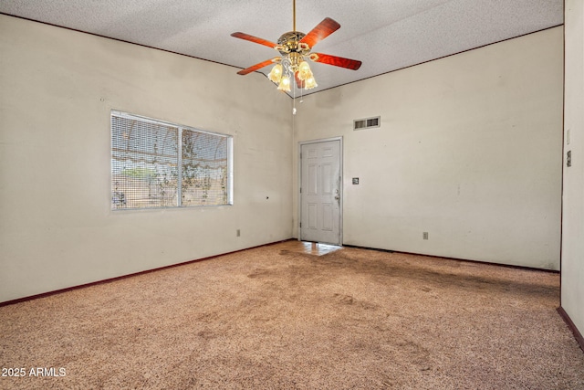 6015 W Acoma Dr, Glendale, AZ 85306 - carpeted spare room with ceiling fan and a textured ceiling