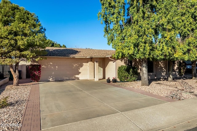 view of front facade with a garage