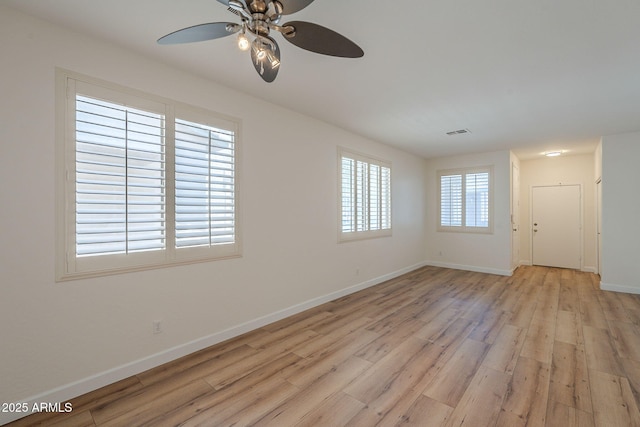 125 N 22nd Pl Unit 5, Mesa, AZ 85213 - unfurnished room with light wood-type flooring and ceiling fan