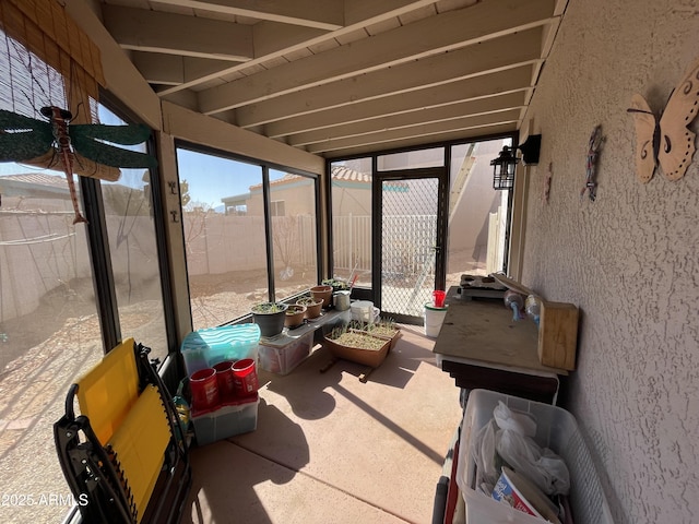 view of sunroom