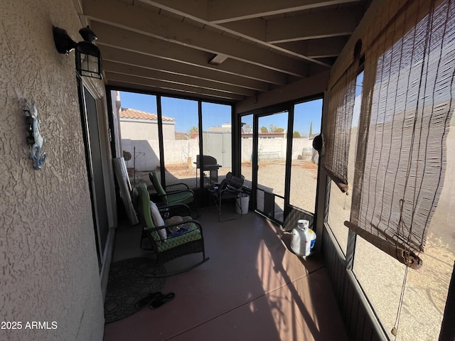 view of sunroom / solarium