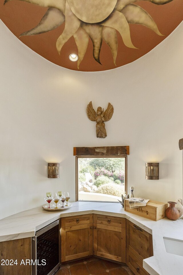 bathroom with tile patterned flooring, plus walk in shower, and plenty of natural light