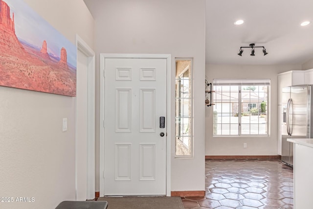 925 W Hudson Way, Gilbert, AZ 85233 - foyer entrance with track lighting, tile patterned floors, and recessed lighting