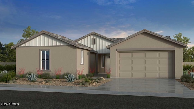 view of front of house featuring a garage