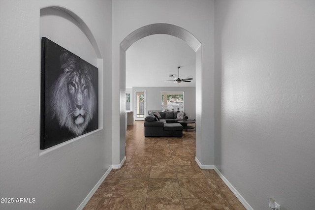 3592 E Sandwick Dr, San Tan Valley, AZ 85140 - corridor featuring arched walkways and baseboards