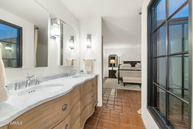 bathroom featuring vanity and tile patterned floors