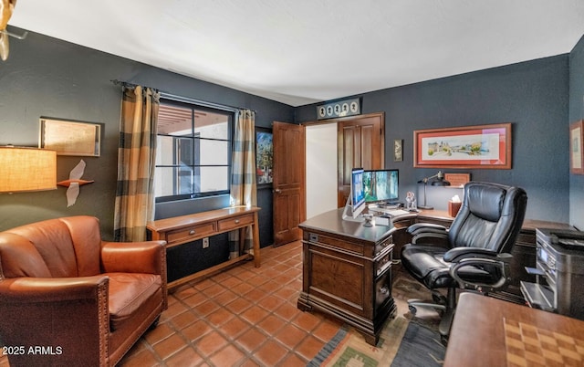 office featuring tile patterned floors