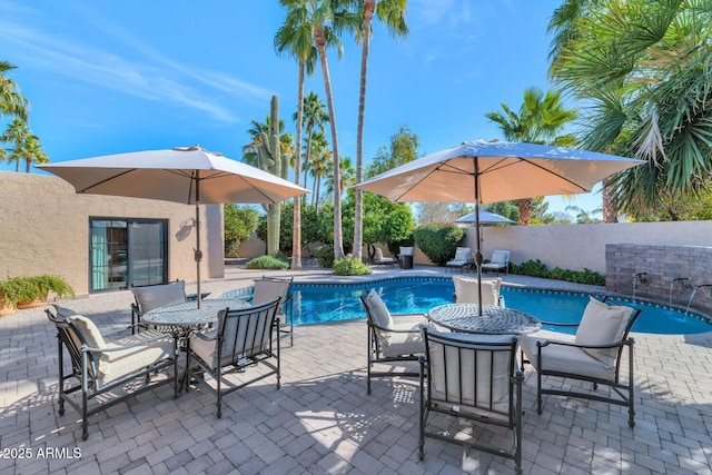 view of pool with a patio area