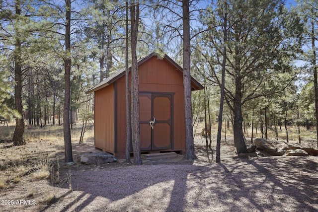 view of outdoor structure