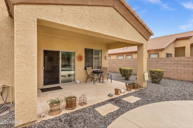 view of patio with fence