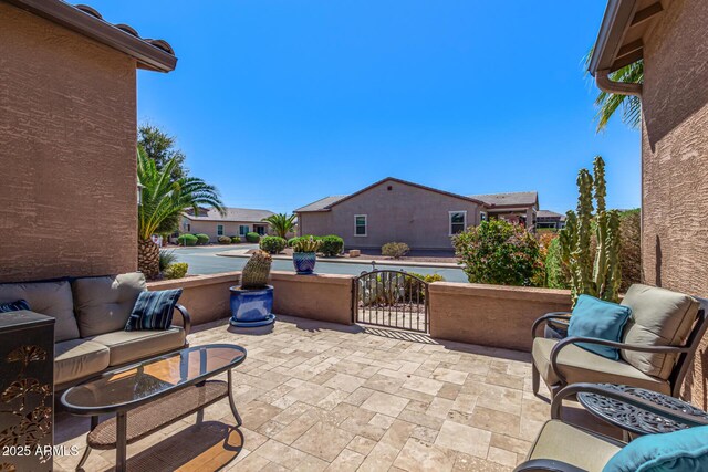 view of patio with an outdoor hangout area
