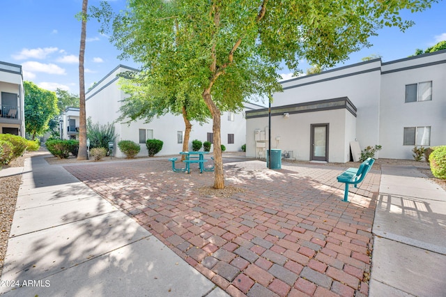 view of community with a patio area