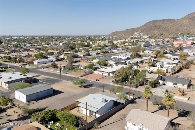 bird's eye view featuring a mountain view