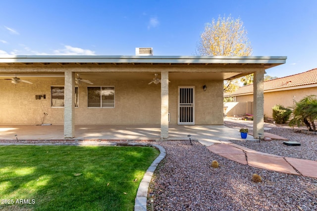 exterior space featuring a patio and ceiling fan