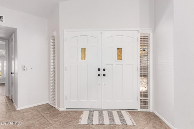 view of tiled foyer