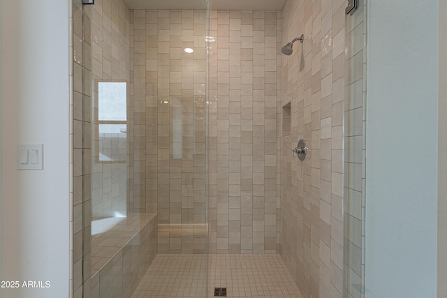 bathroom featuring an enclosed shower