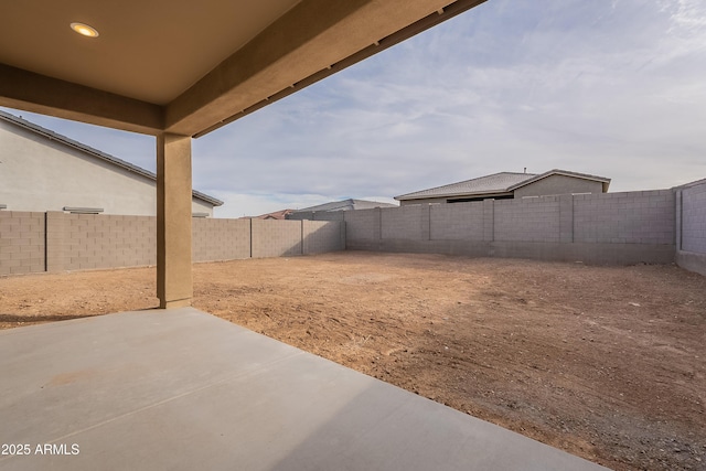 view of yard featuring a patio