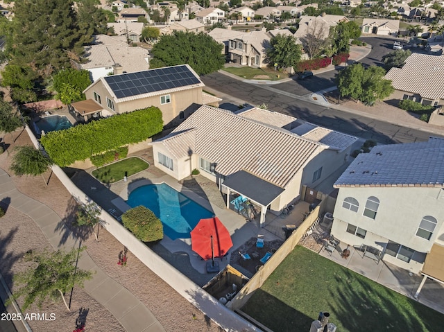 birds eye view of property featuring a residential view