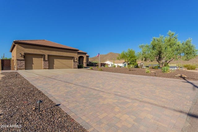 exterior space featuring a garage