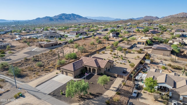 bird's eye view featuring a mountain view