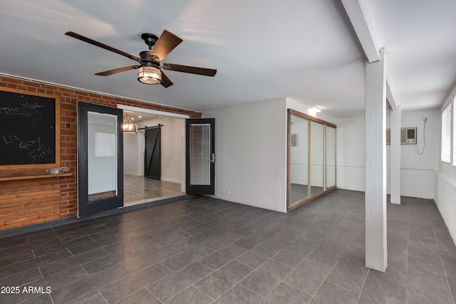 2501 E Campbell Ave, Phoenix, AZ 85016 - unfurnished living room with a ceiling fan
