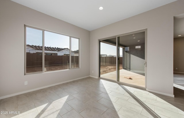 interior space with tile patterned flooring