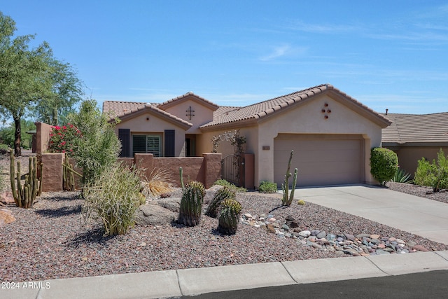 view of front of home with a garage