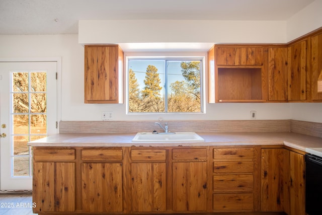 kitchen with plenty of natural light, sink, and stove