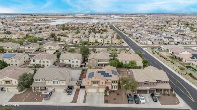 aerial view with a residential view