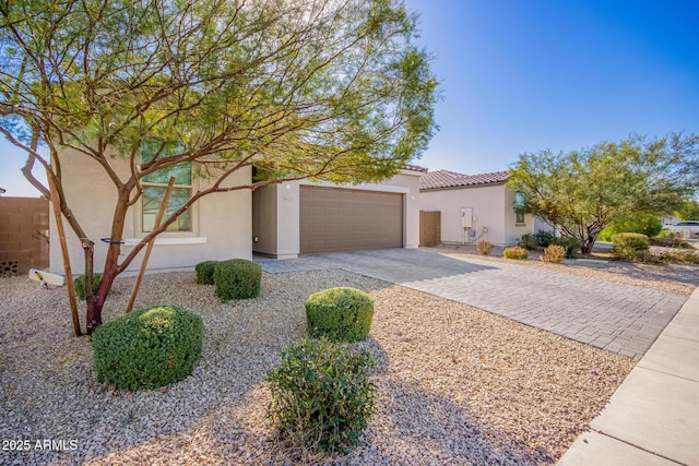 view of front of home featuring a garage