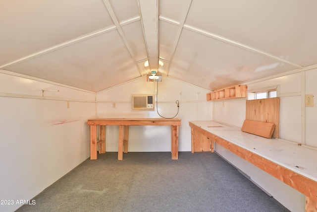 basement featuring carpet flooring