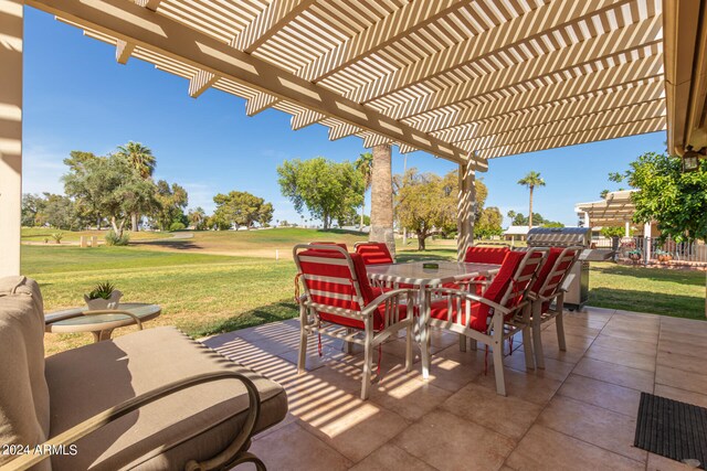 view of patio / terrace with a pergola