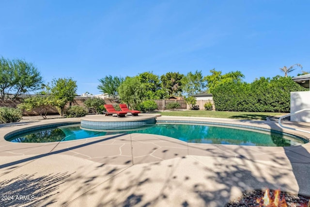 view of pool with a patio area