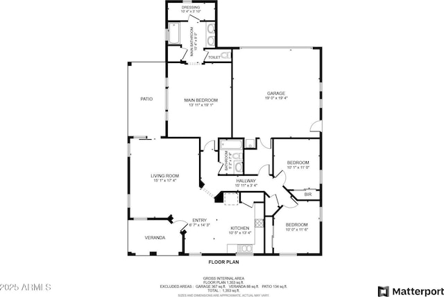 2475 E Vermont Dr, Gilbert, AZ 85295 - floor plan / room layout