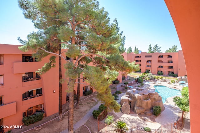 exterior space featuring a community pool