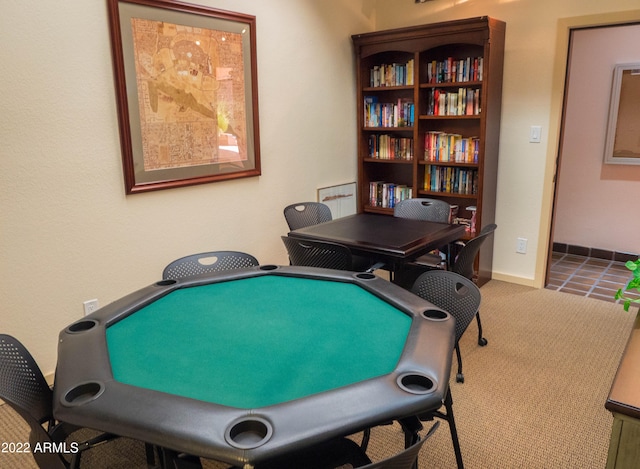 rec room featuring tile patterned flooring